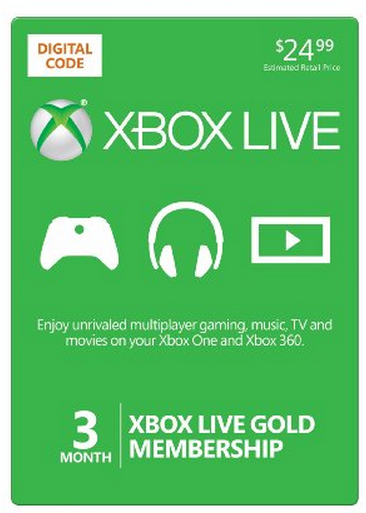 xbox live gold 25