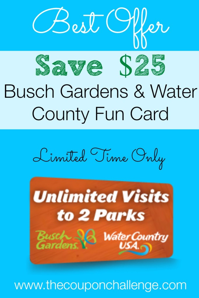 Busch Gardens Williamsburg Fun Card Discount I Busch Gardens