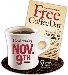 brueggers free coffee