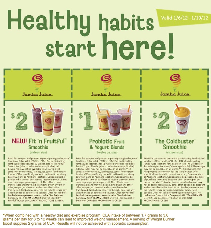 Jamba Juice Coupons The Coupon Challenge