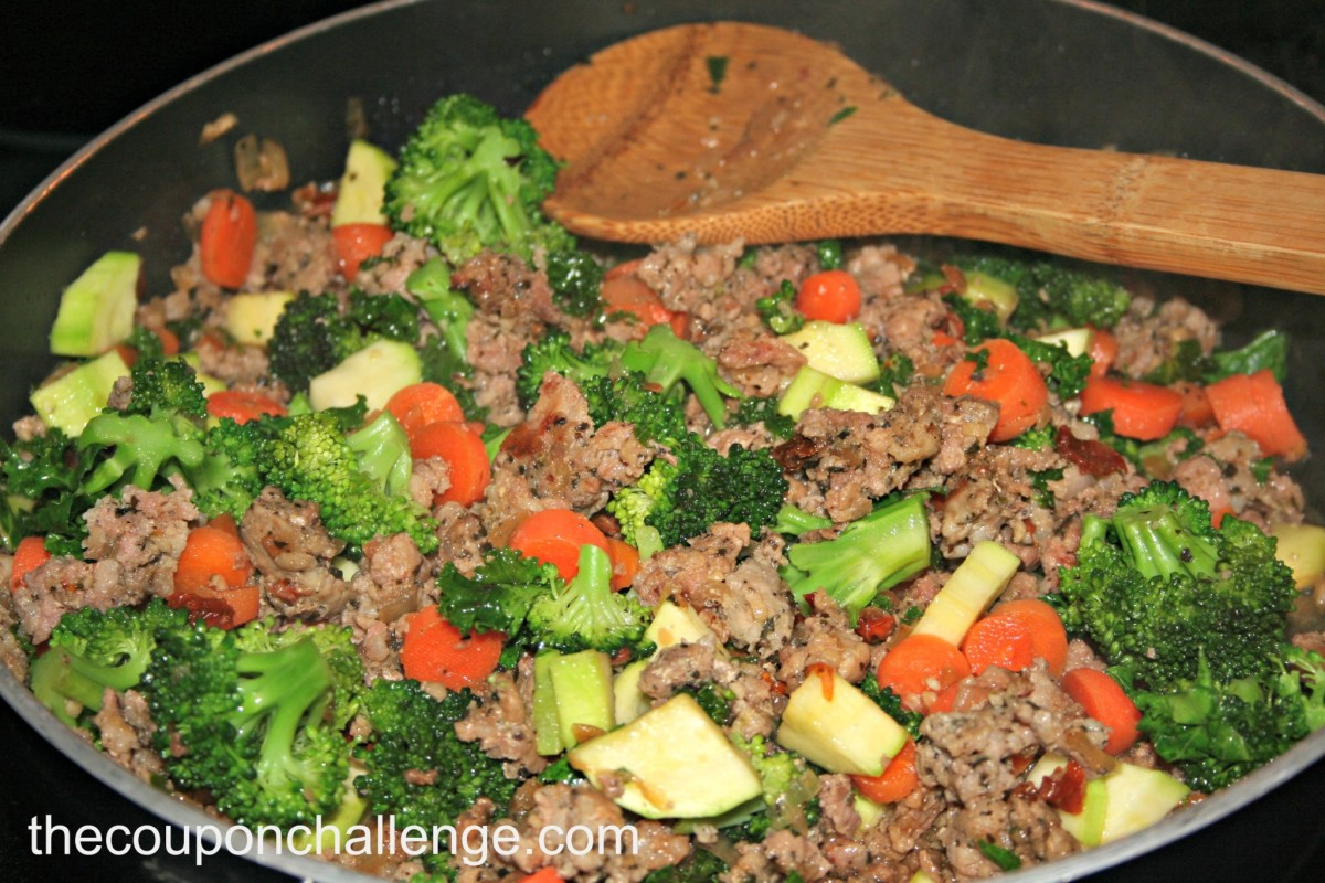 Vegetable Penne with Sausage