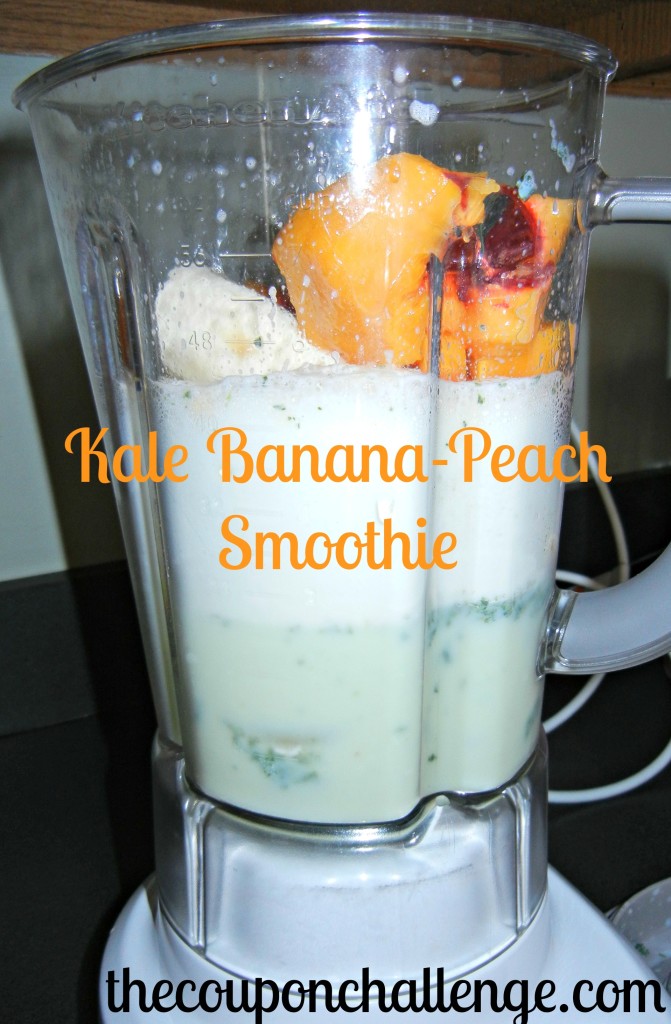 Kale Banana Peach Smoothie