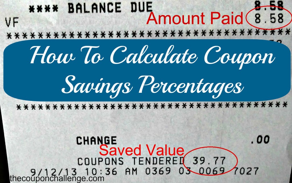 How To Calculate Coupon Savings Percentages