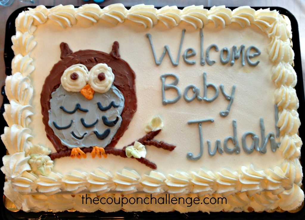 owl baby shower cake