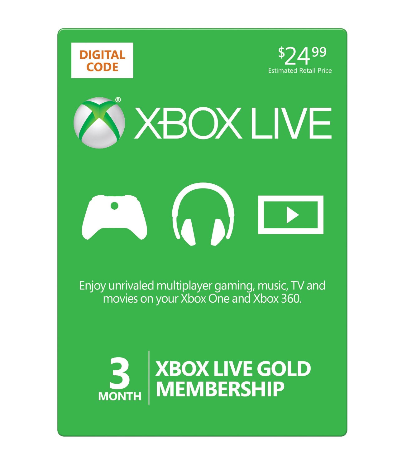 Amazon: Microsoft Xbox Live 3 Month Gold Card - The Coupon Challenge