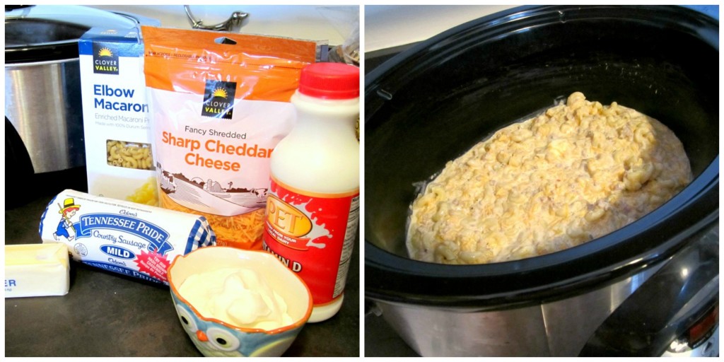 Easy Slow Cooker Macaroni Cheese Recipe Collage