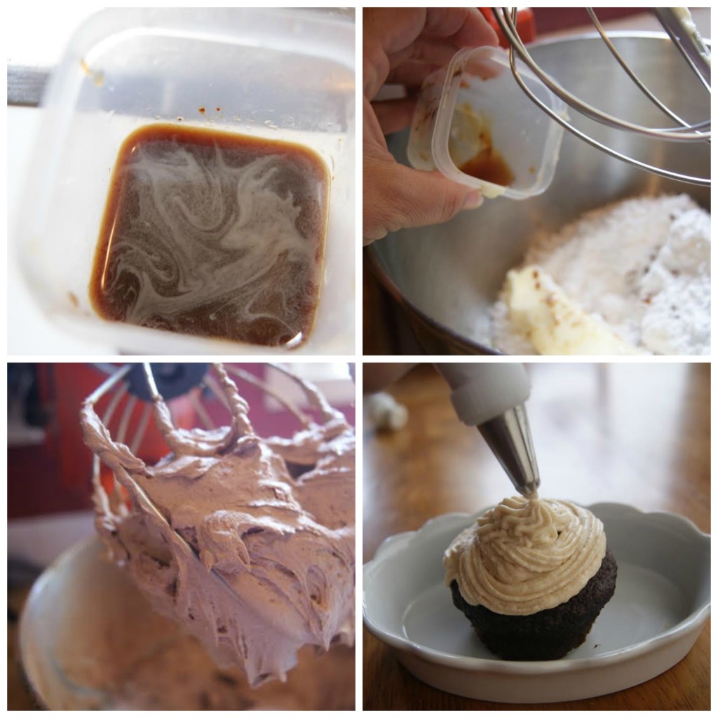 Coffee Buttercream Icing Collage