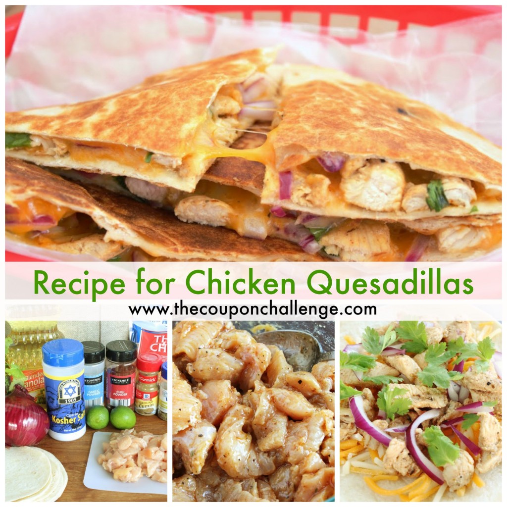 Recipe for Chicken Quesadilla Collage