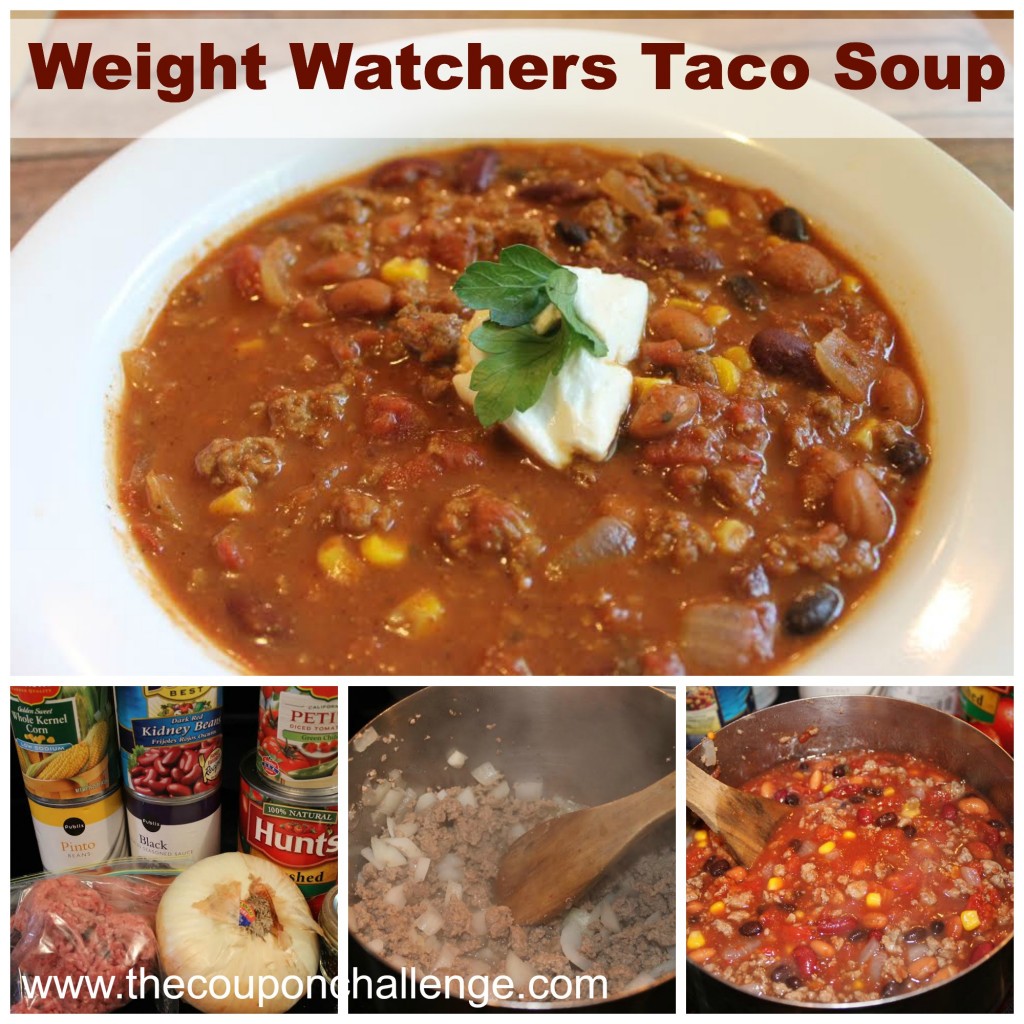 Weight Watchers Taco Soup Collage