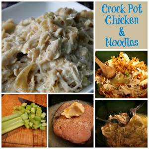 Crock Pot Chicken and Noodles Collage