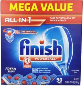 Finish Powerball Tabs Dishwasher Detergent, Fresh Scent, 90 Count