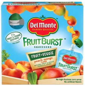 Del Monte Fruit Burst Peach Mango Squeezers