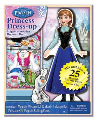 Frozen Anna Wooden Magnetic Dress Up Doll
