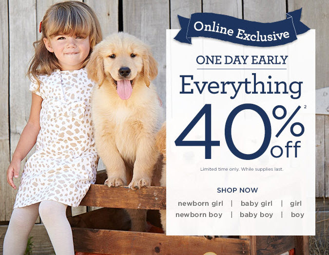 gymboree one day sale 40