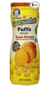 Gerber Graduates Puffs, Sweet Potato, 1.48-Ounce (pack of 6)