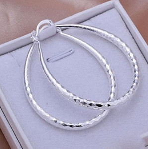 Silver Plated Earrings U Hoop