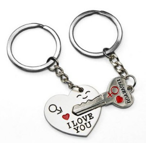 World Pride Key to My Heart Cute Couple Keychain Love Keychain Key Ring