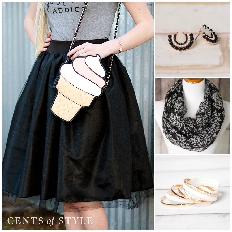 Fashion Friday- 4/17/15- Black & White Graphic Accessories- 50% off