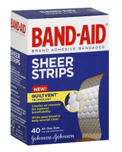 Band-Aid Adhesive Bandages Sheer Strips - 40 Count