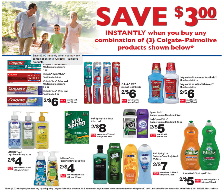 $3.00 Instant Savings Colgate-Palmolive Promotion at Harris Teeter ...