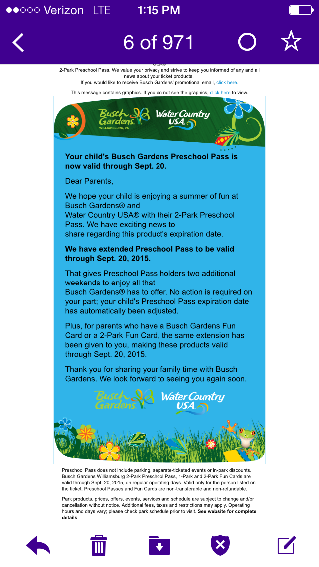 Busch Gardens Preschool Pass Extended Dates To Enjoy The Coupon