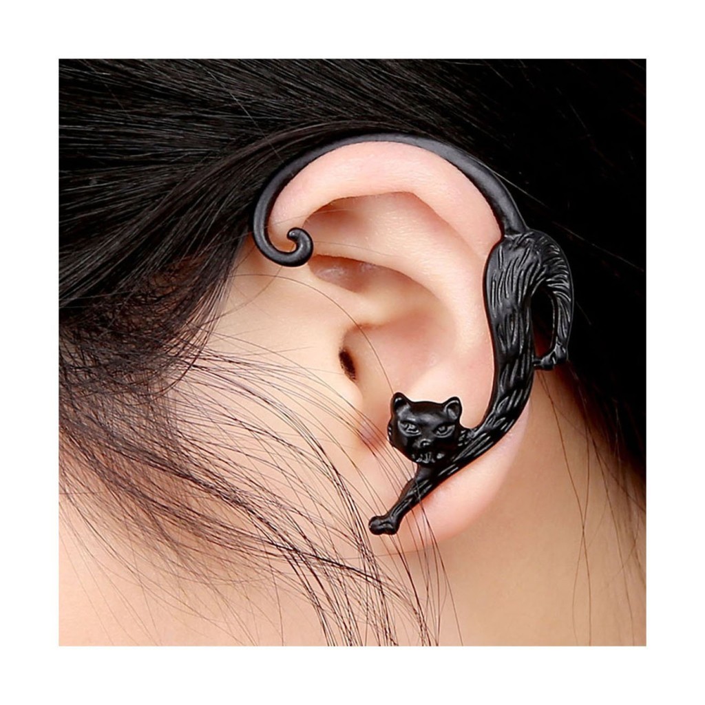 black cat ear cuff