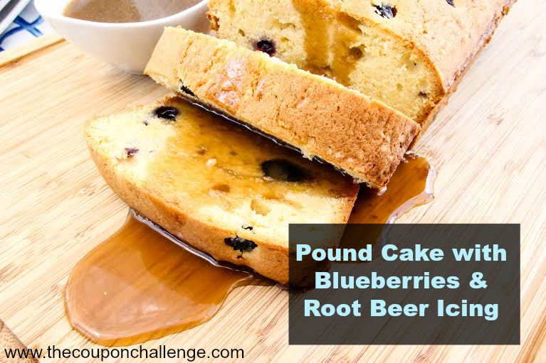 Blueberry Pound Cake & Root Beer Icing