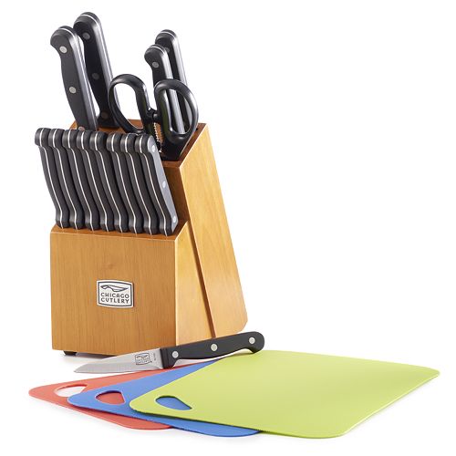Chicago Cutlery Essence 18-pc. Knife Block Set with Chopping Mats