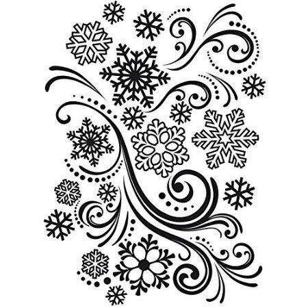 Darice 1218-39 Embossing Folder, 4.25 by 5.75-Inch, Snowflake Swirl Design