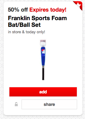 Franklin Sports Foam Bat/Ball Set