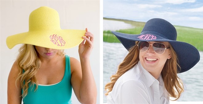 Monogrammed Floppy Hats