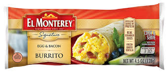 El Monterey Signature Single-Serve Applewood Smoked Bacon Breakfast Burritos