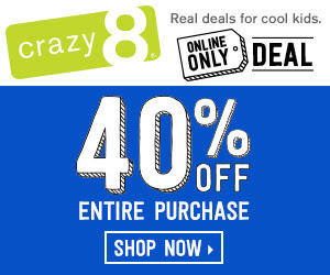 Crazy 8 40% Off sale