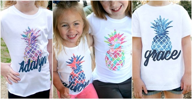 kids pineapple t
