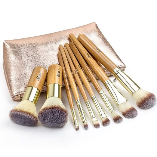 Matto Bamboo Makeup Brush Set with Travel Pouch