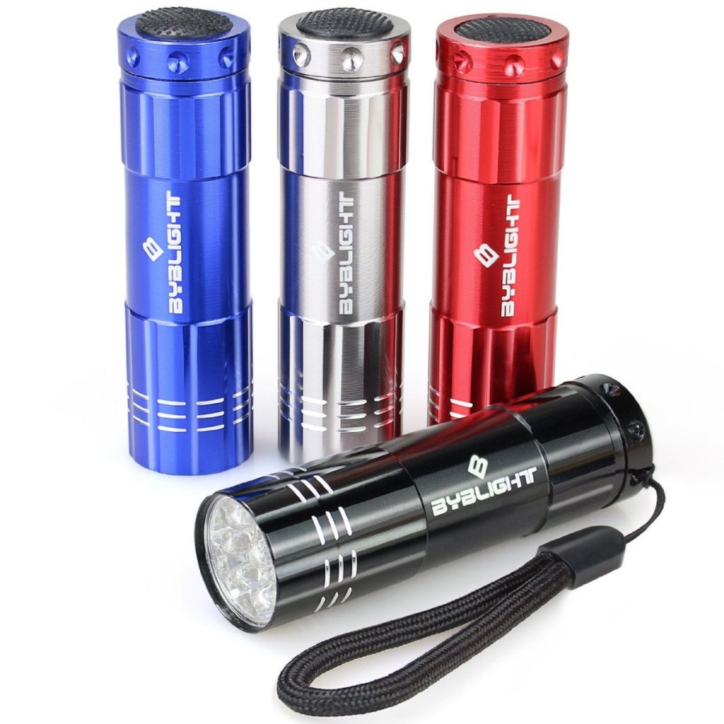 Super Bright 9 LED Mini Aluminum Flashlight with Lanyard