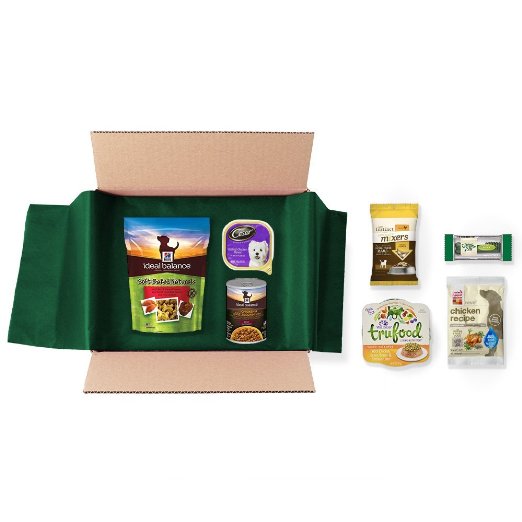 Dog Food and Treats Sample Box, 7 or more samples ($9.99 credit with purchase)