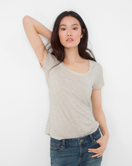 SOFT TOUCH SCOOP NECK TEE