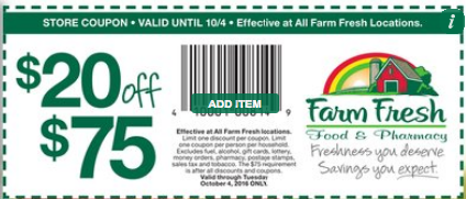 Farm Fresh coupon September