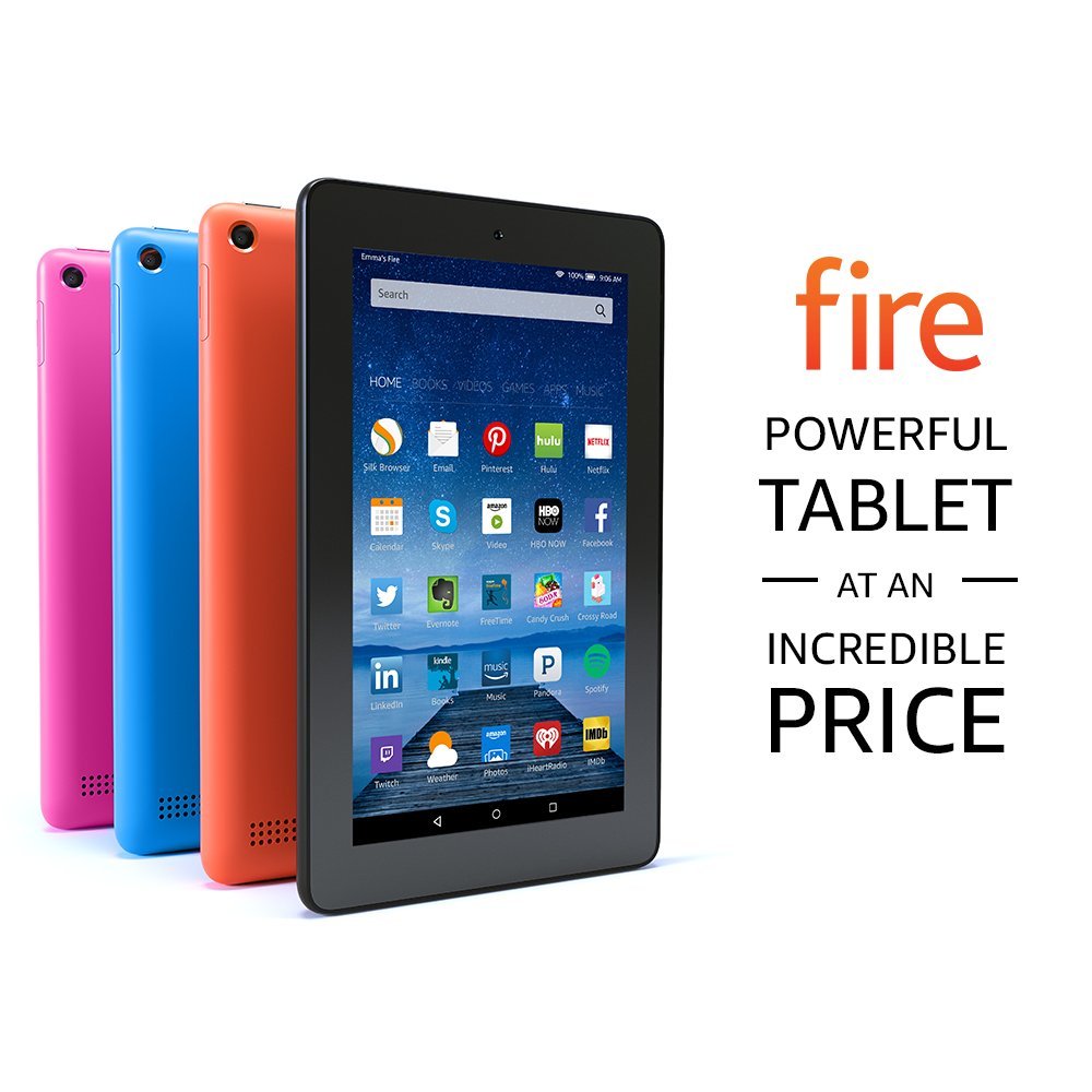 Fire Tablet, 7" Display, Wi-Fi, 8 GB - Includes Special Offers, Black