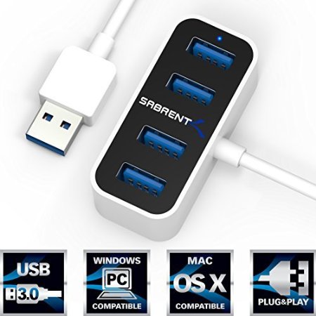 4 Port Mini Portable USB 3.0 Hub