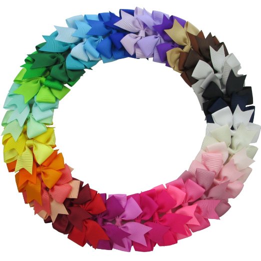 40 Ribbon Hair Bows