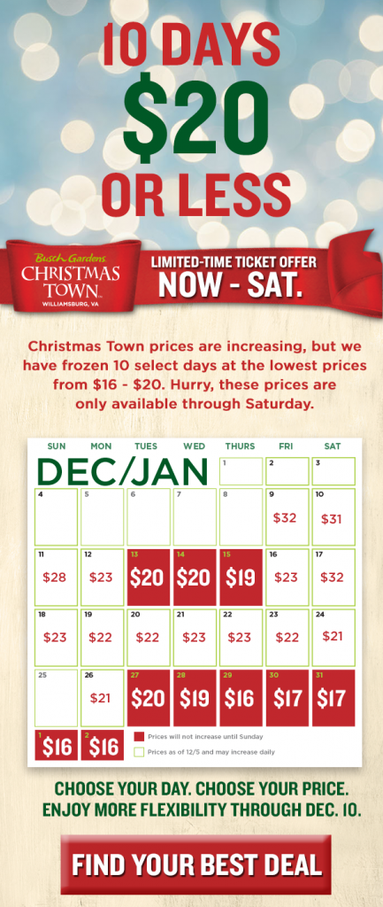 Christmas town savings