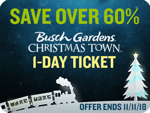 20 Busch Gardens Williamsburg Christmas Town Tickets Flash Sale